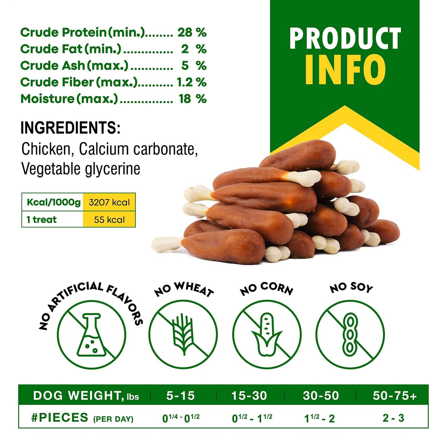 Chicken Wrapped Calcium Bones for Dogs – Grain-Free Chew Treats - pawvon
