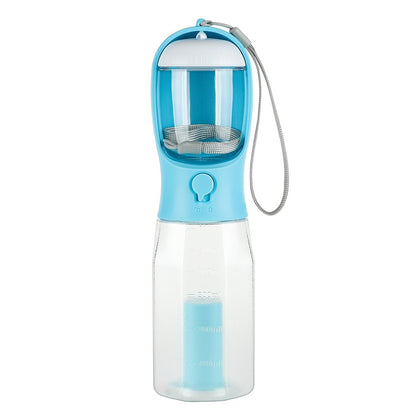 3-in-1 Pet Water Bottle — leak-proof, with food feeder & poop dispenser. Perfect for walks & travel! - pawvon