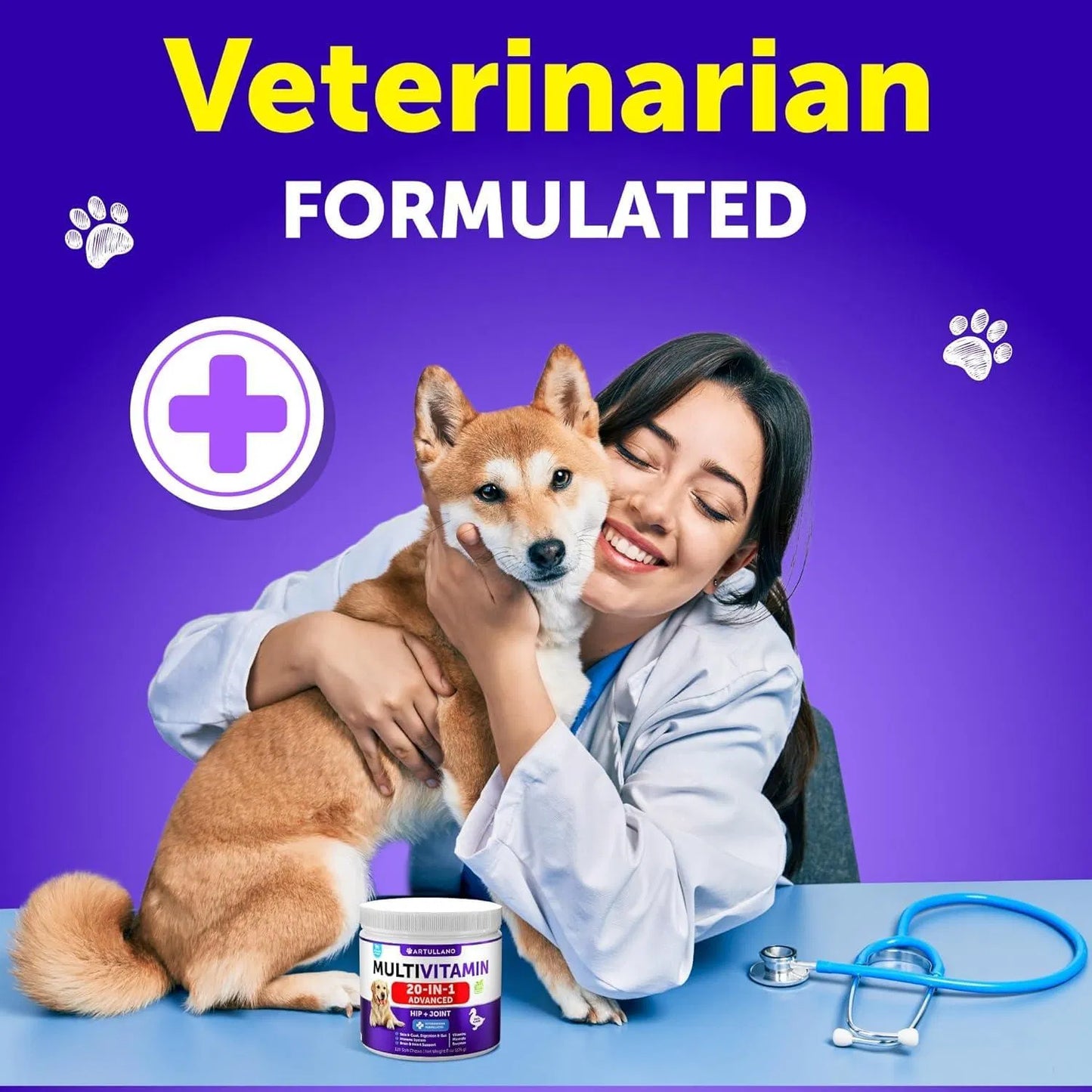 Dog Multivitamin Chews – Joint, Skin, Gut & Immunity Support | 120 Chews - pawvon