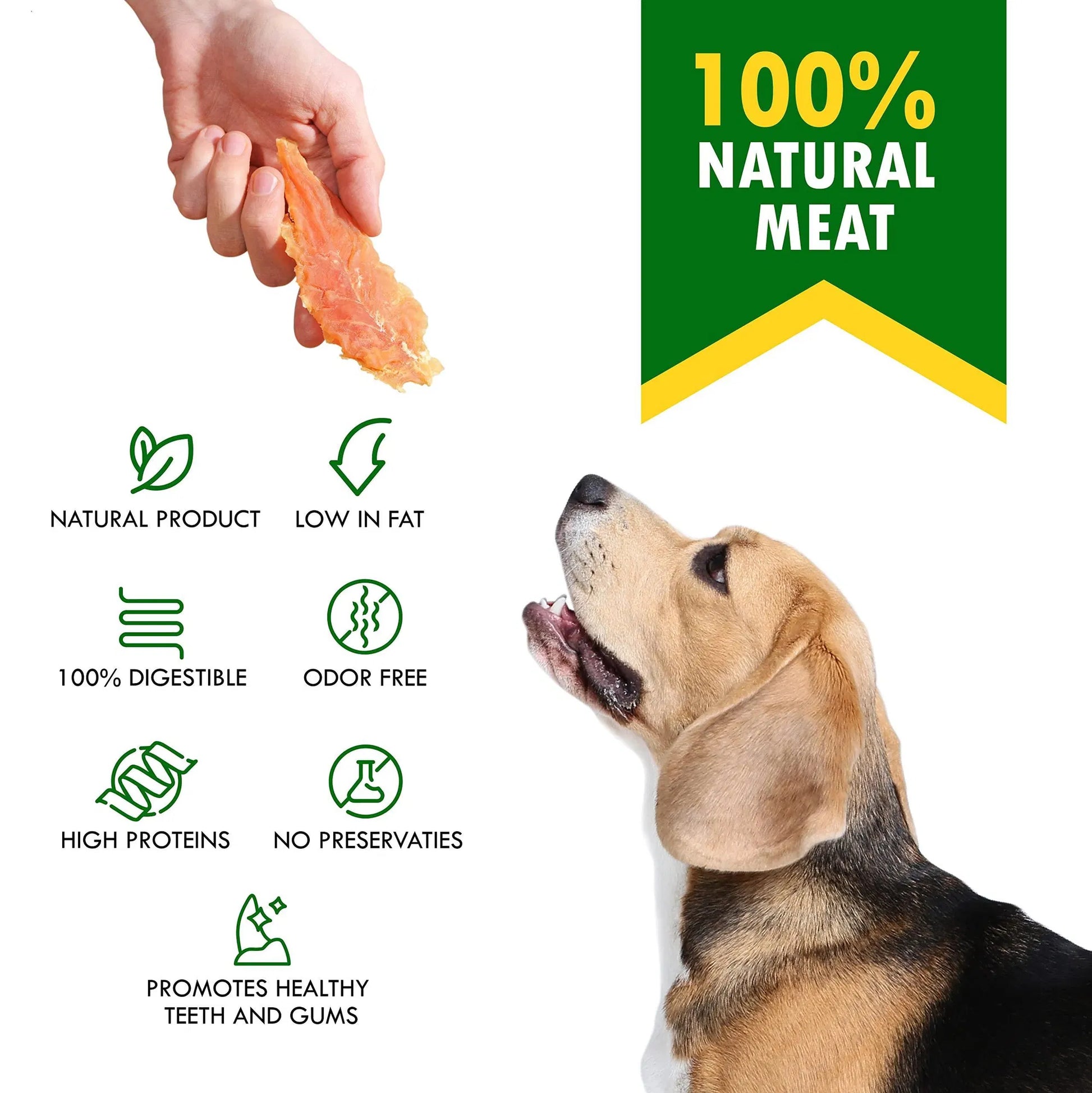 Chicken Jerky Dog Treats – Grain-Free High Protein Chews (300g) - pawvon