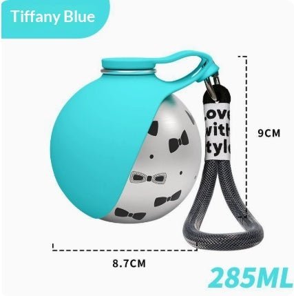 Outdoor 304 Stainless Steel Round Hanging Carabiner Folding Silicone Water Bottle - pawvon