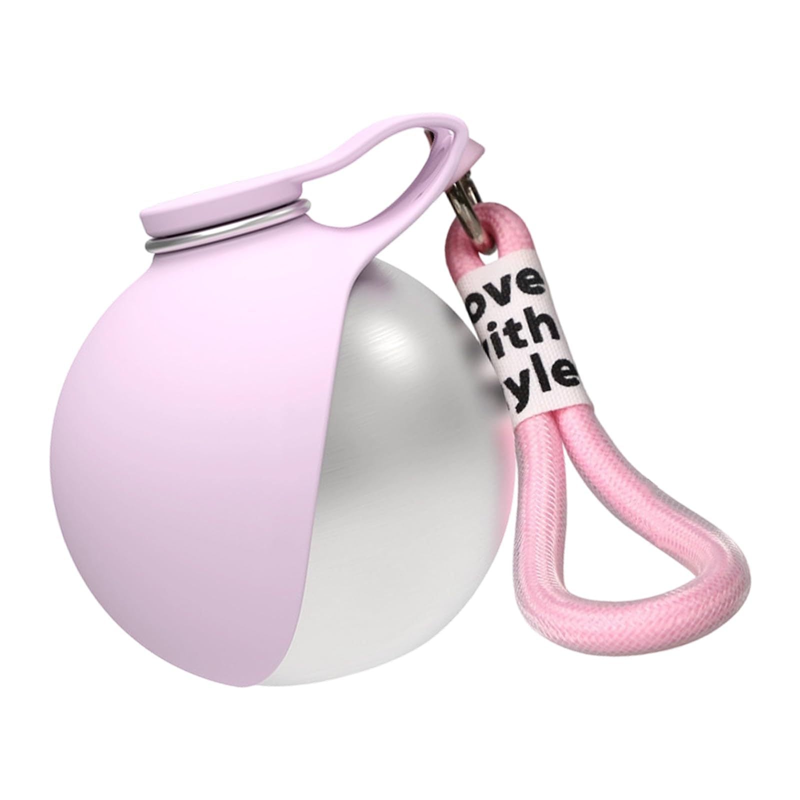Outdoor 304 Stainless Steel Round Hanging Carabiner Folding Silicone Water Bottle - pawvon