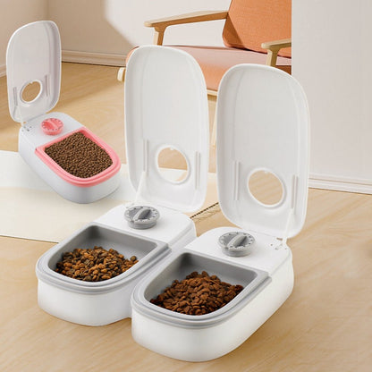 Smart Automatic Pet Feeder for Cats & Dogs with Timer and Stainless Steel Bowl - pawvon