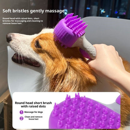 Pet Shower Brush Dog Bath Float Hair Cleaning - pawvon