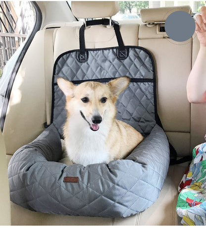 2-in-1 Dog Car Seat Pad & Foldable Travel Bed - pawvon