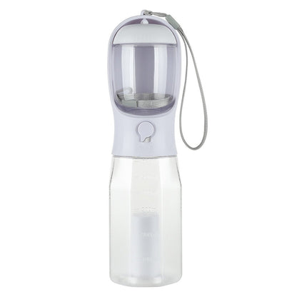 3-in-1 Pet Water Bottle — leak-proof, with food feeder & poop dispenser. Perfect for walks & travel! - pawvon