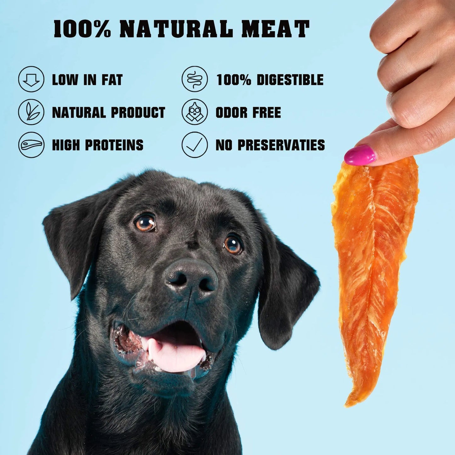 Chicken Jerky Dog Treats 1.5Lb Grain Free Organic High Protein - pawvon