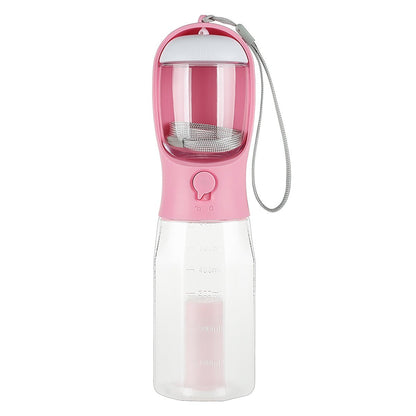 3-in-1 Pet Water Bottle — leak-proof, with food feeder & poop dispenser. Perfect for walks & travel! - pawvon