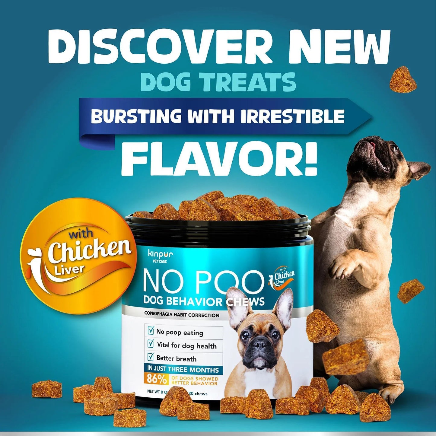 No Poo Chews Dogs Stop Poop Eating Probiotics Digestive 180 Chews - pawvon