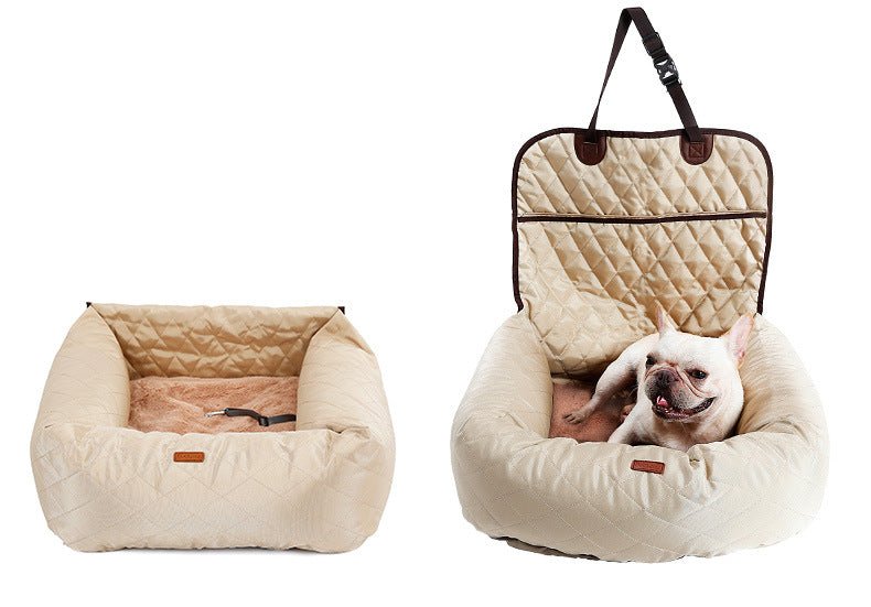 2-in-1 Dog Car Seat Pad & Foldable Travel Bed - pawvon