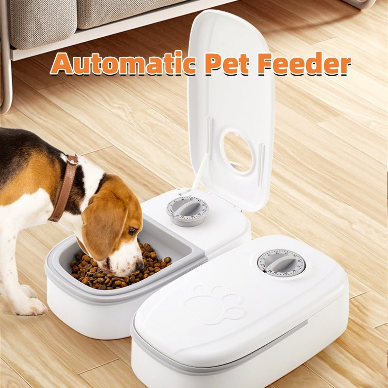 Smart Automatic Pet Feeder for Cats & Dogs with Timer and Stainless Steel Bowl - pawvon
