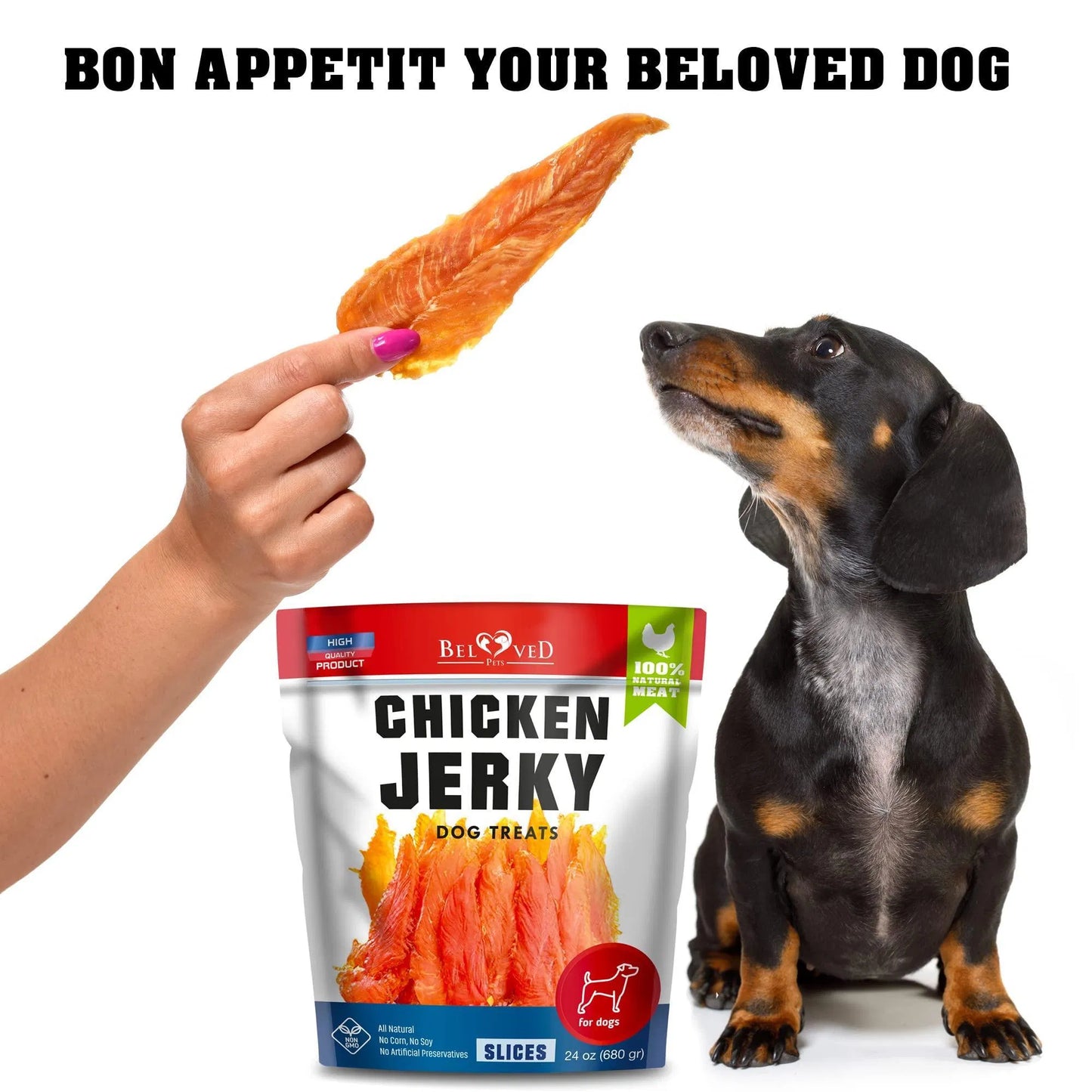 Chicken Jerky Dog Treats 1.5Lb Grain Free Organic High Protein - pawvon